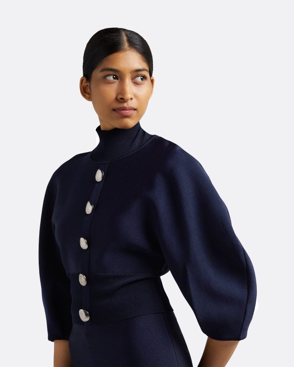 Lena Navy Knit Top - Image 3