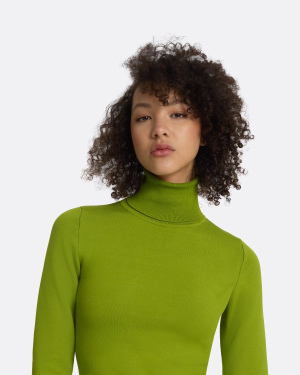 Myaree Olive Knit Midi Dress - Image 3