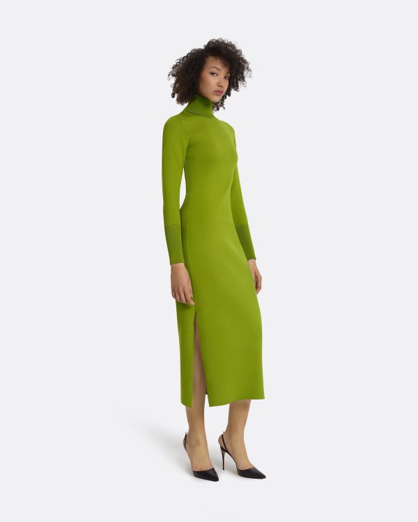 Myaree Olive Knit Midi Dress - Image 4