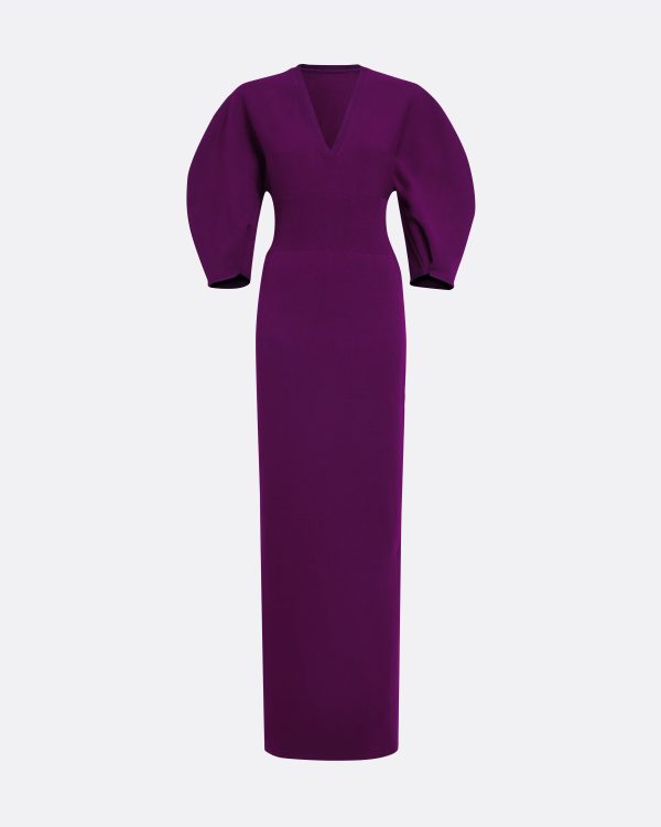 Nyla Currant Knit Midi Dress - Image 5