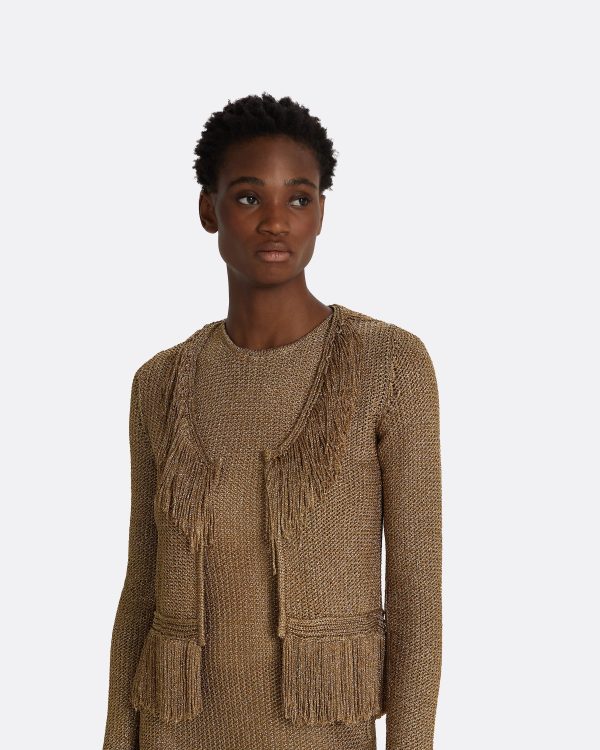 Scarlett Gold Knit Jacket - Image 3