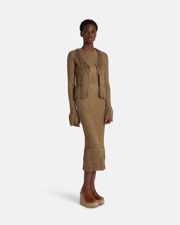 Scarlett Gold Knit Jacket - Image 4