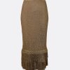 Remmie Gold Knit Skirt - Image 4