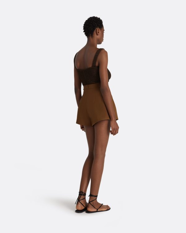 Geena Deep Brown Knit Top - Image 2