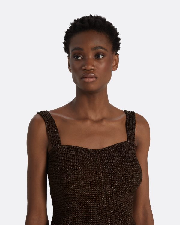 Geena Deep Brown Knit Top - Image 3