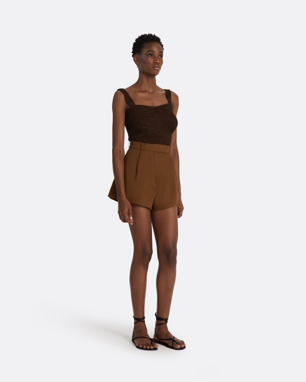 Geena Deep Brown Knit Top - Image 4