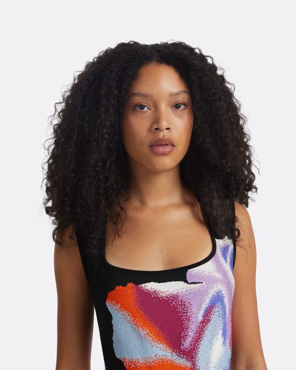 Nura Black Knit Midi Dress - Image 3
