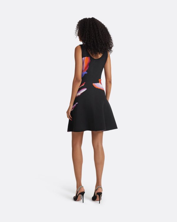 Yara Black Knit Short Dress - Image 2