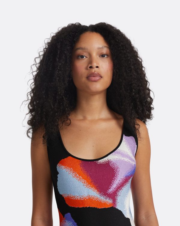 Yara Black Knit Short Dress - Image 3