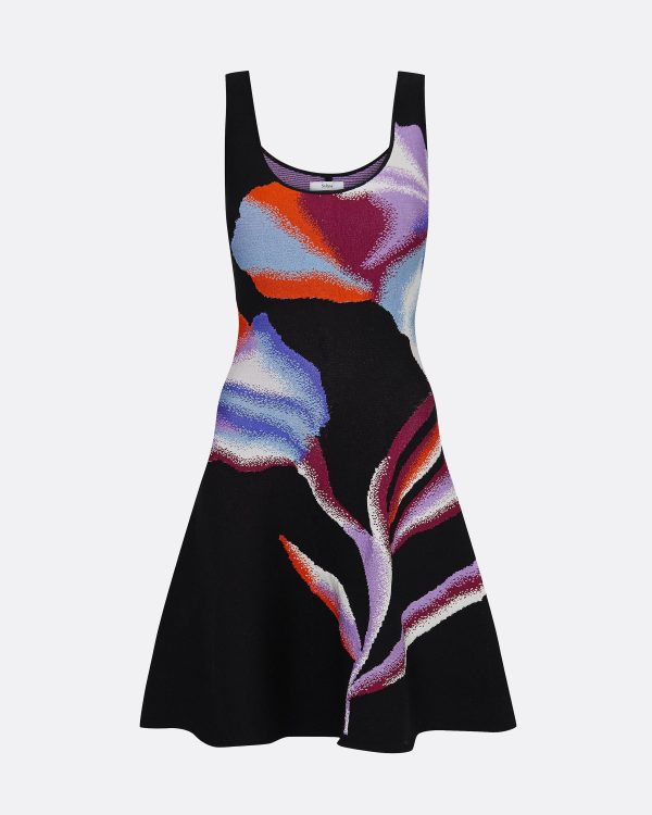 Yara Black Knit Short Dress - Image 5