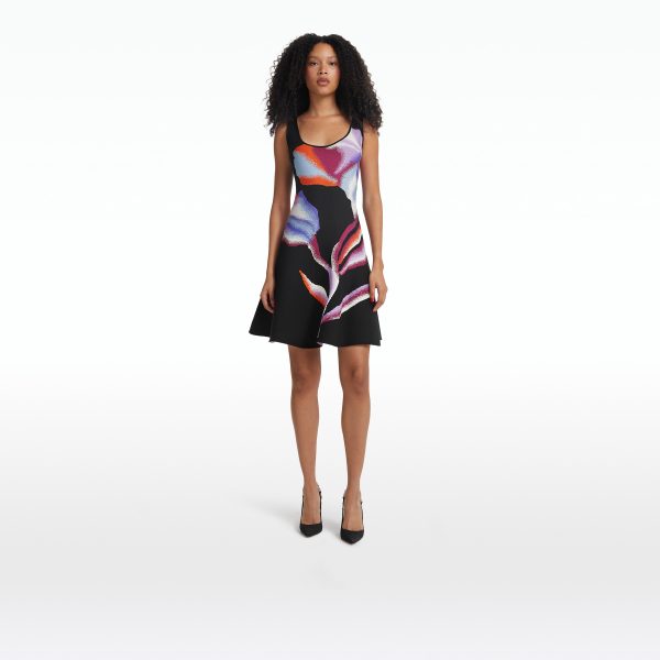 Yara Black Knit Short Dress - Image 6