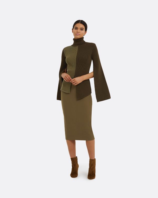 Gigi Light Khaki & Dark Khaki Knit - Image 4