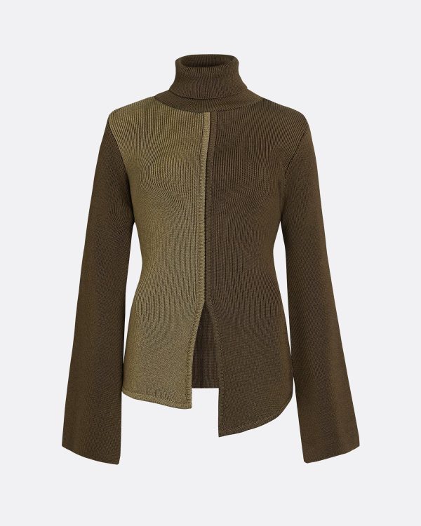 Gigi Light Khaki & Dark Khaki Knit - Image 5