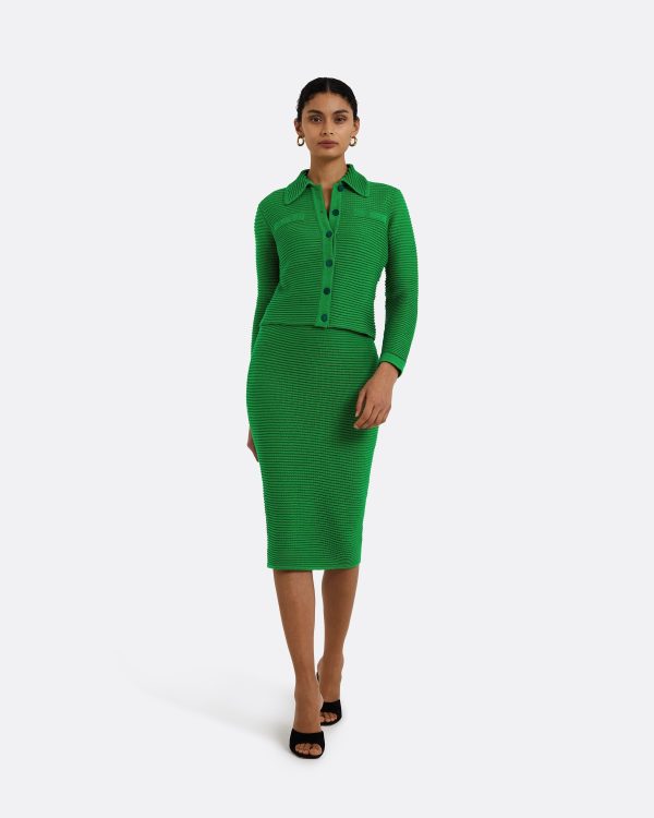 Artemis Emerald Crochet Jacket - Image 2