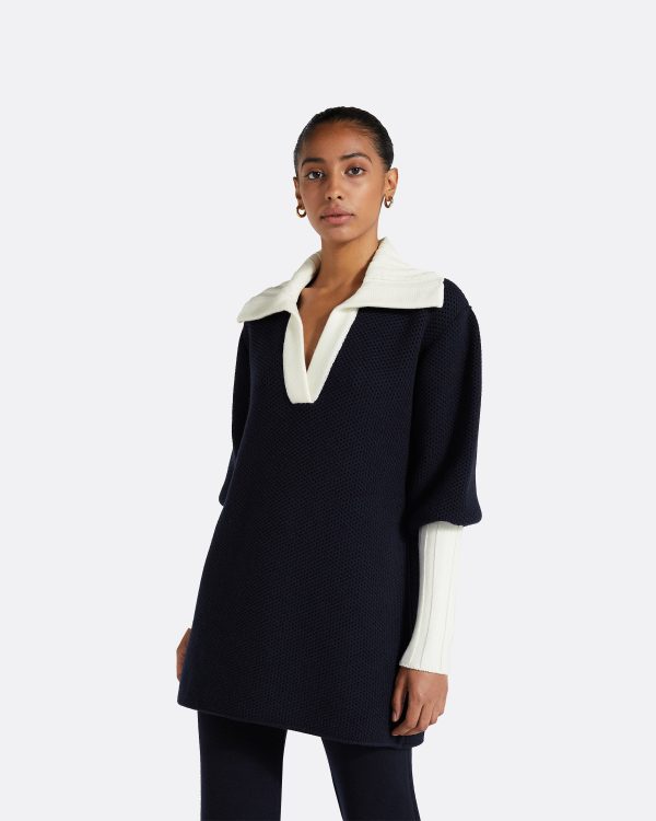 Leonie Navy & Ivory Knit - Image 3