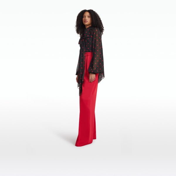 Omarani Cherry Red Trousers - Image 5