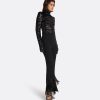 Mari Black Deco Fringe Trousers - Image 4