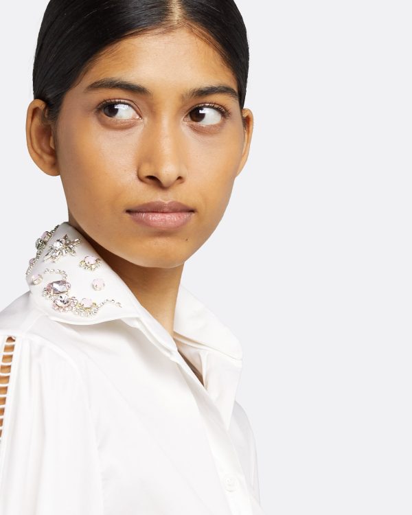 Kathryn Embroidered Ivory Top - Image 3