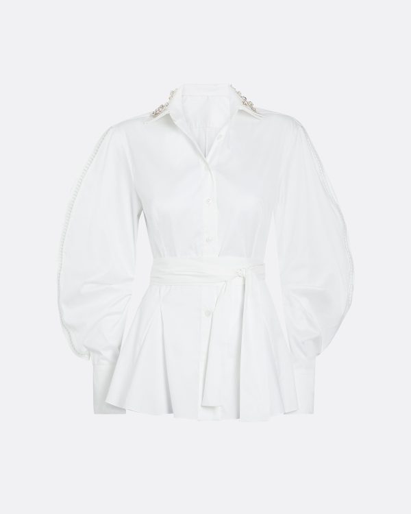 Kathryn Embroidered Ivory Top - Image 5