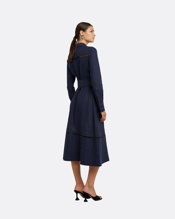 Fauna Navy Midi Dress - Image 2