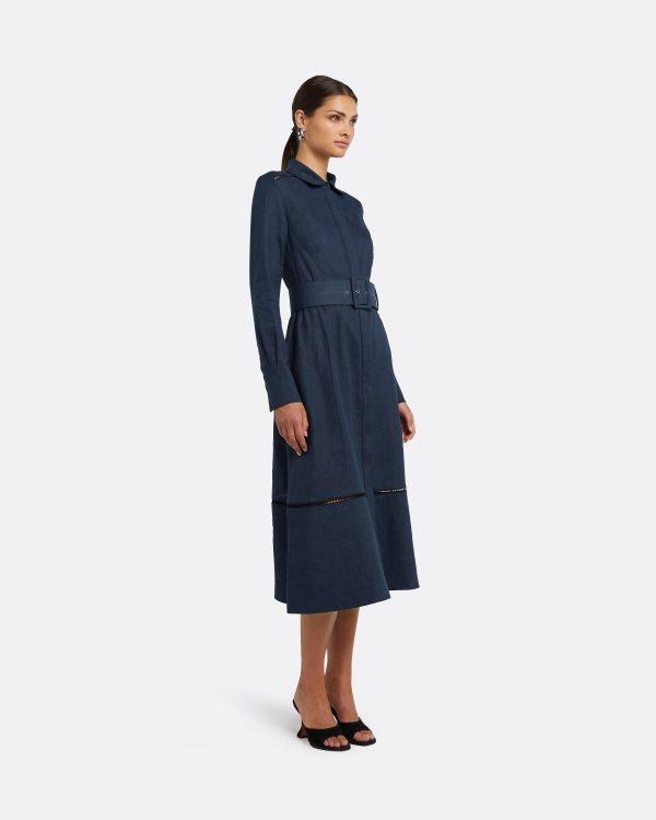 Fauna Navy Midi Dress - Image 4