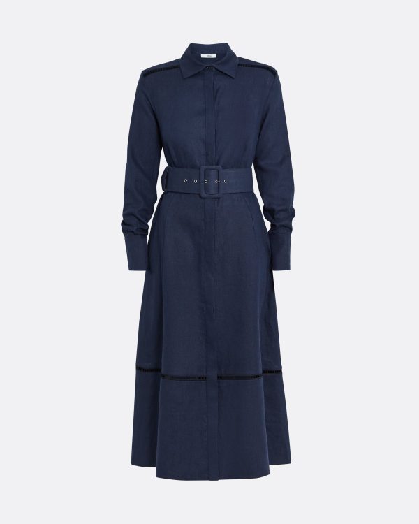 Fauna Navy Midi Dress - Image 5