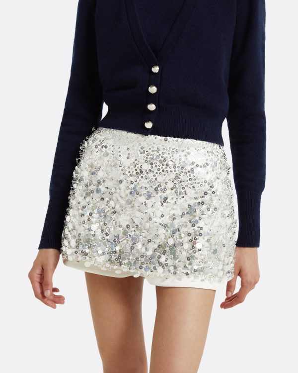 Matilda Ivory & Silver Skirt - Image 3