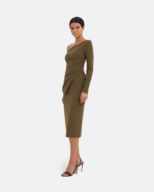 Hokoku Khaki Pencil Skirt - Image 3