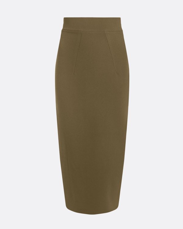Hokoku Khaki Pencil Skirt - Image 4