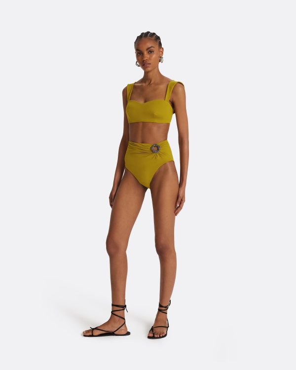 Willa Chartreuse Bikini Top - Image 4