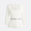 Caia Ivory Top With Embroidered Belt - Image 5