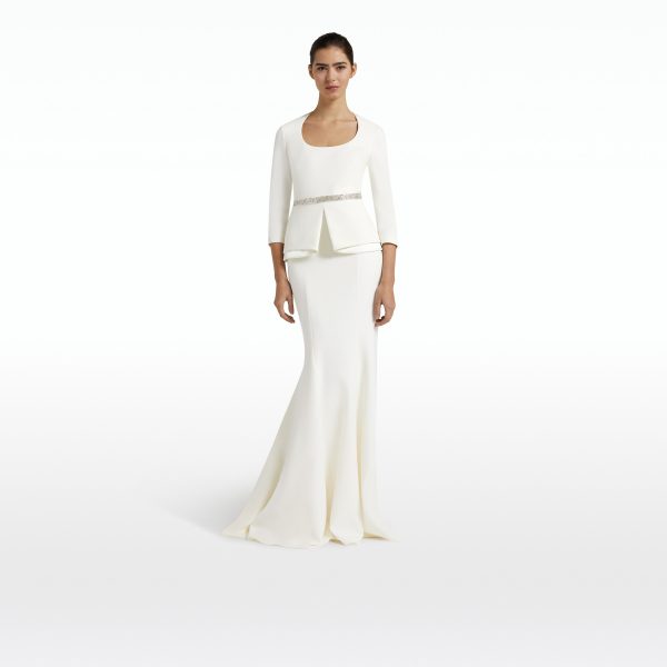 Caia Ivory Top With Embroidered Belt - Image 6