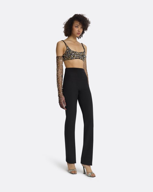 Sophe Black & Celestial Scatter Embroidery Top - Image 4