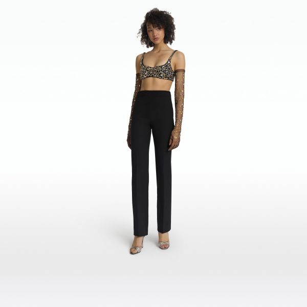 Sophe Black & Celestial Scatter Embroidery Top - Image 6