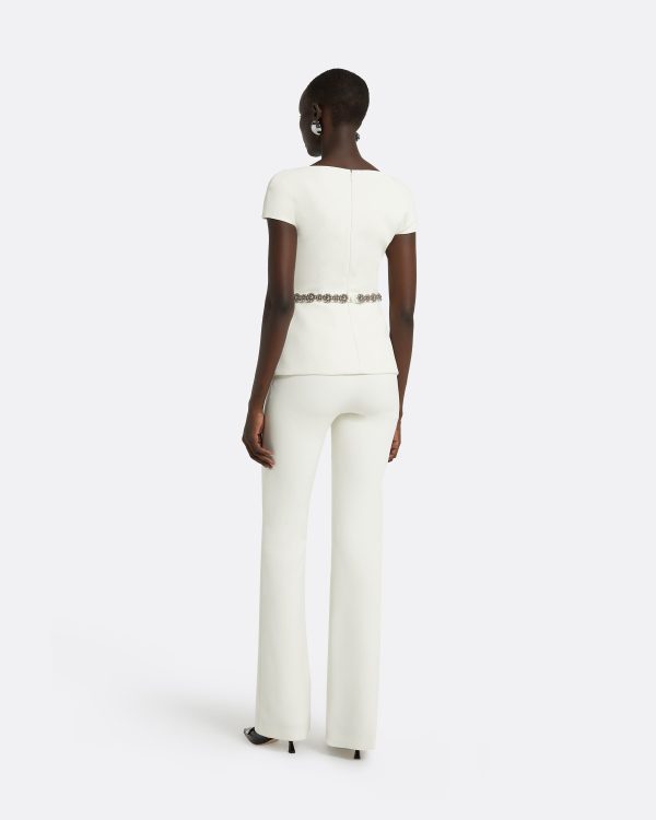 Geena Embroidered Ivory Top - Image 2