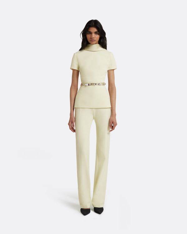 Elvan Embroidered Sorbet Top