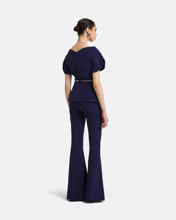 Finty Azurite Blue Top With Embroidered Belt - Image 2